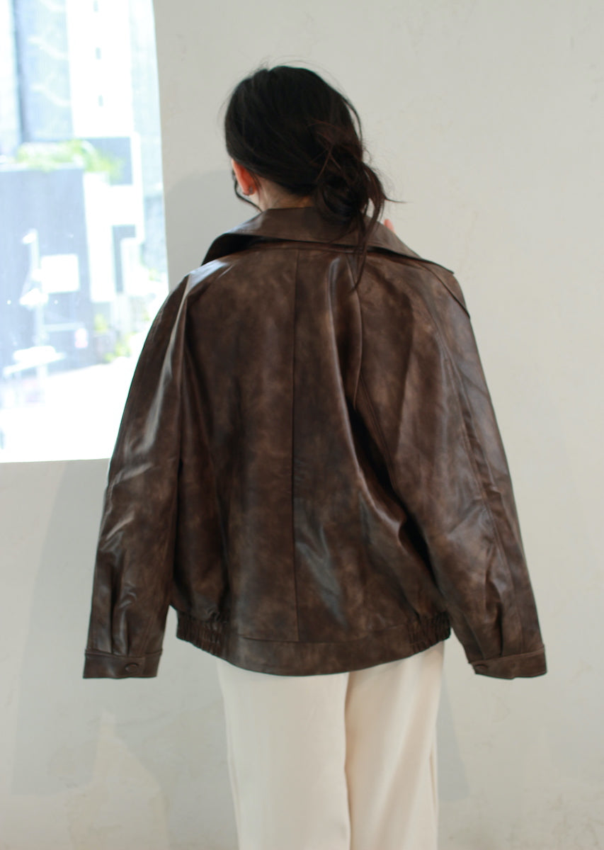 フェイクレザージャケット