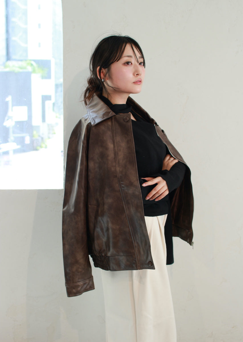 フェイクレザージャケット