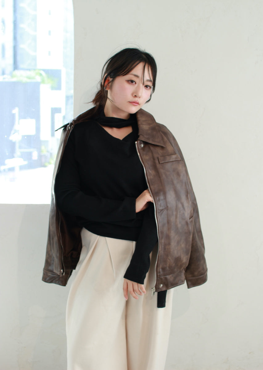 フェイクレザージャケット