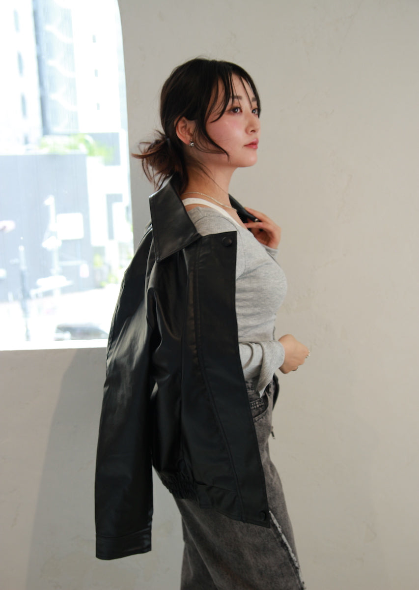 フェイクレザージャケット