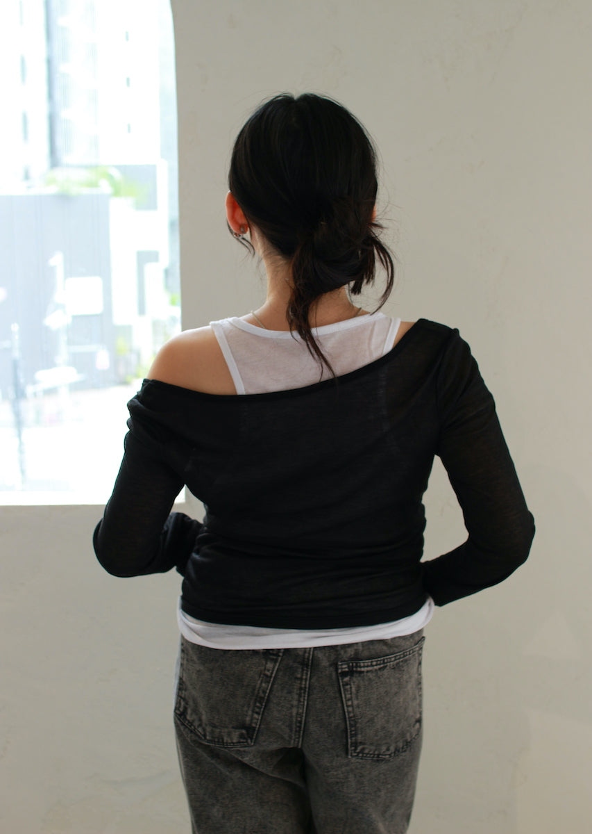 ロングスリーブレイヤードトップス