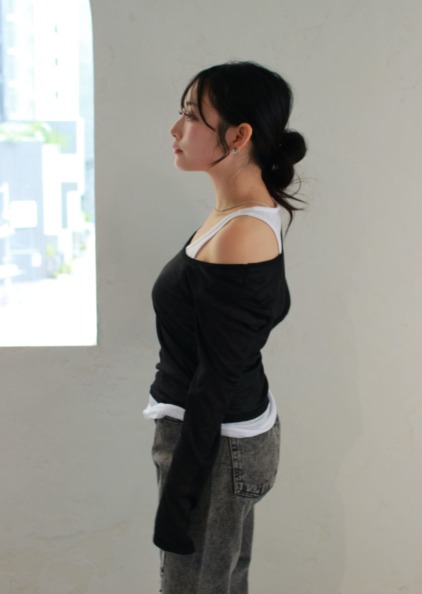 ロングスリーブレイヤードトップス