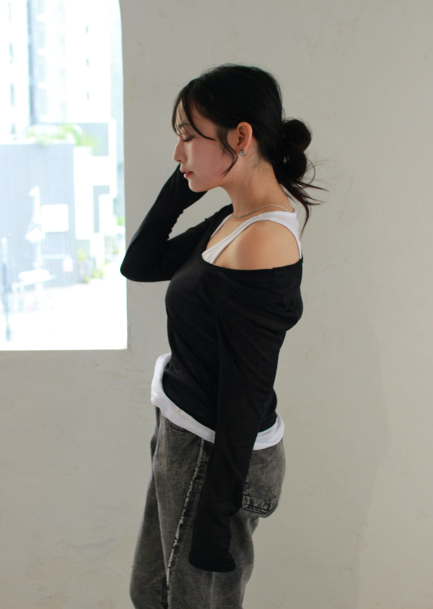 ロングスリーブレイヤードトップス