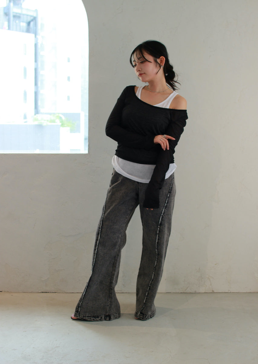 ロングスリーブレイヤードトップス