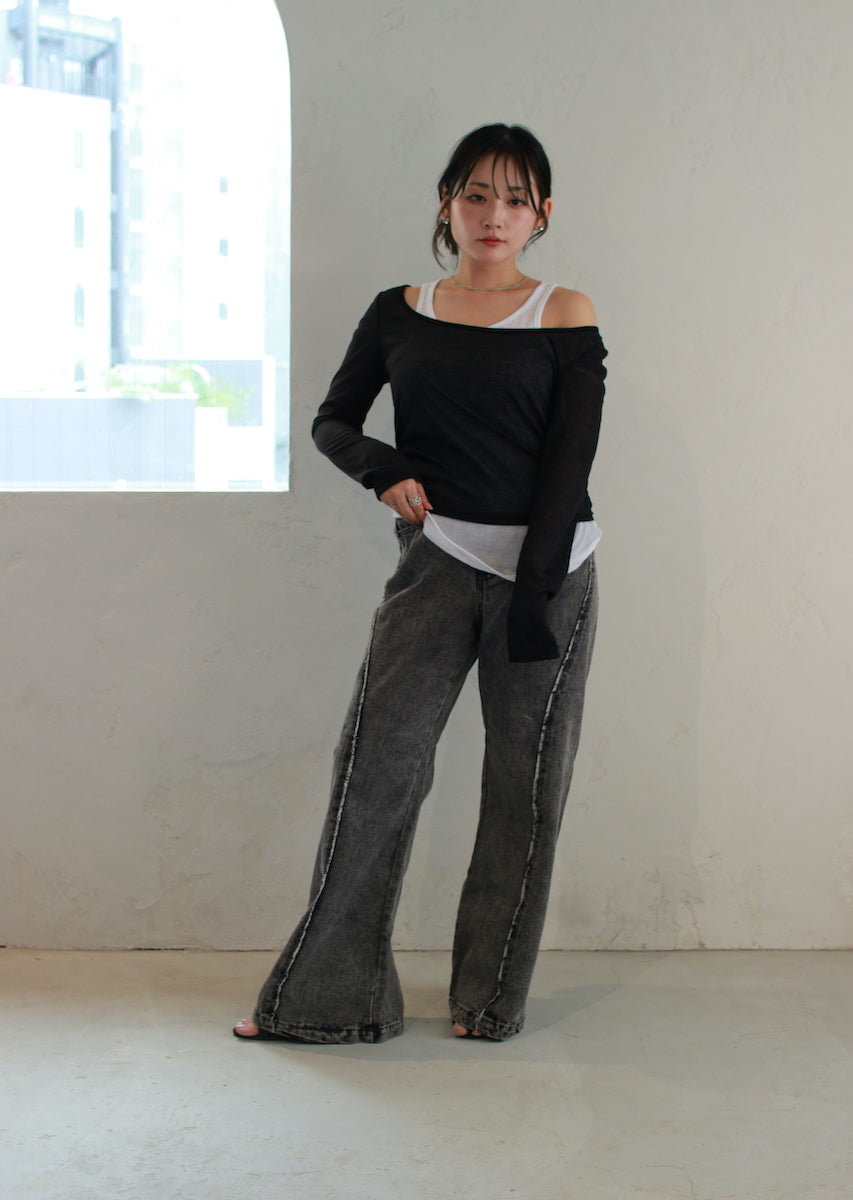 ロングスリーブレイヤードトップス