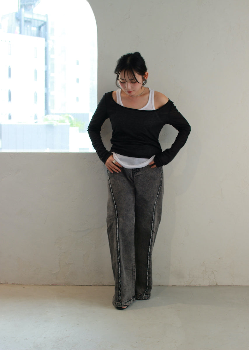 ロングスリーブレイヤードトップス