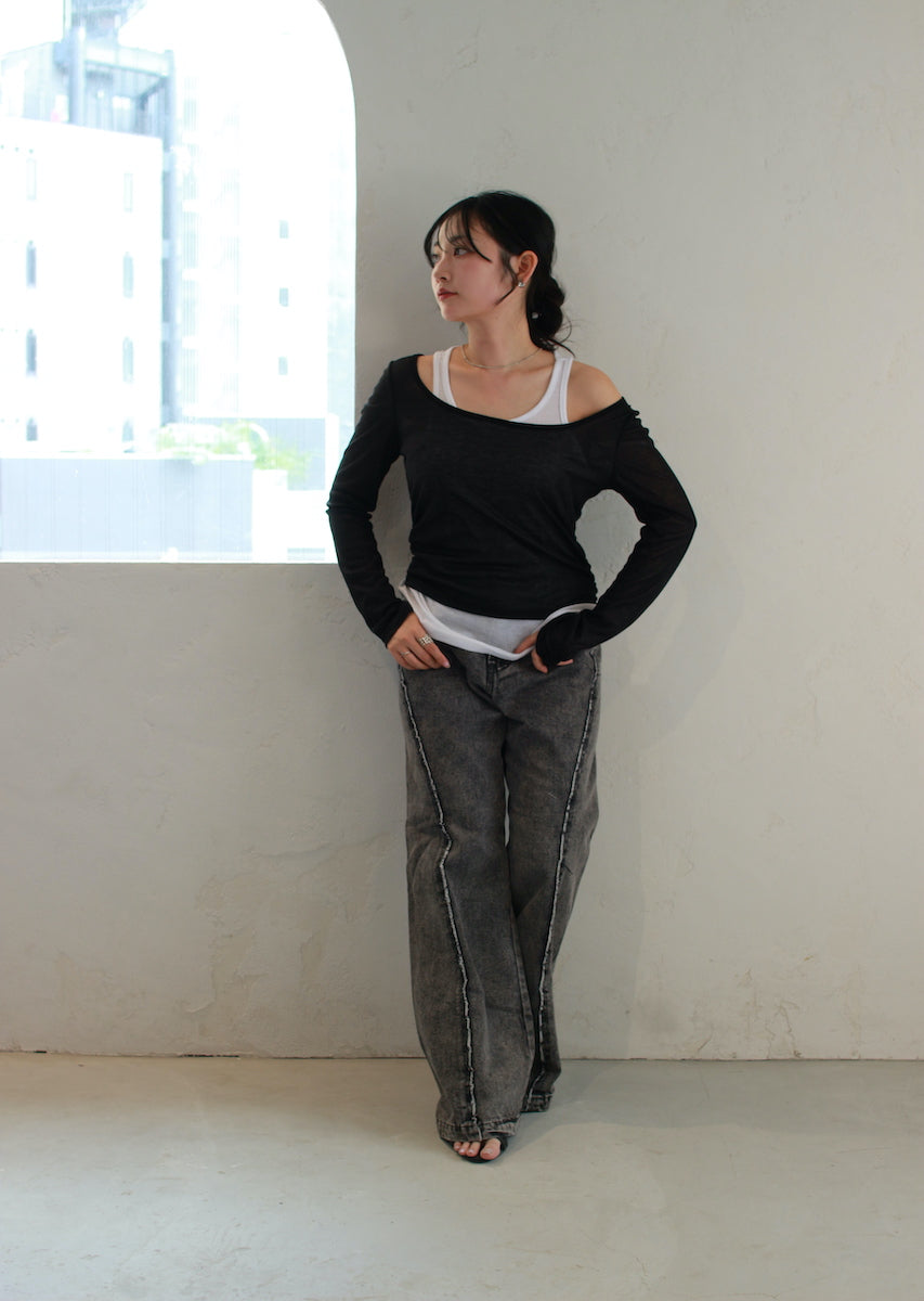 ロングスリーブレイヤードトップス