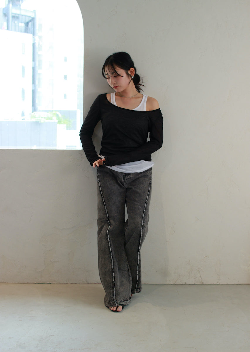 ロングスリーブレイヤードトップス