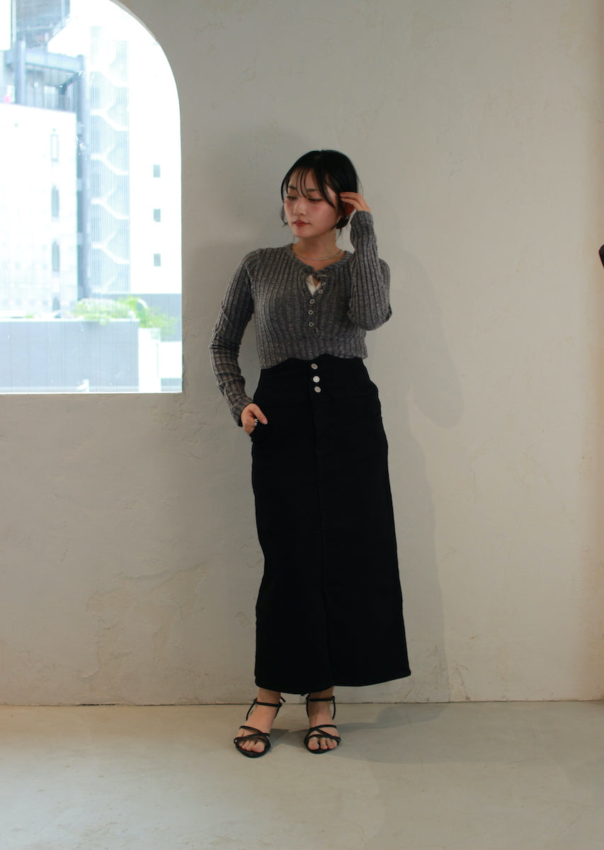 フェイクレースキャミ付トップス