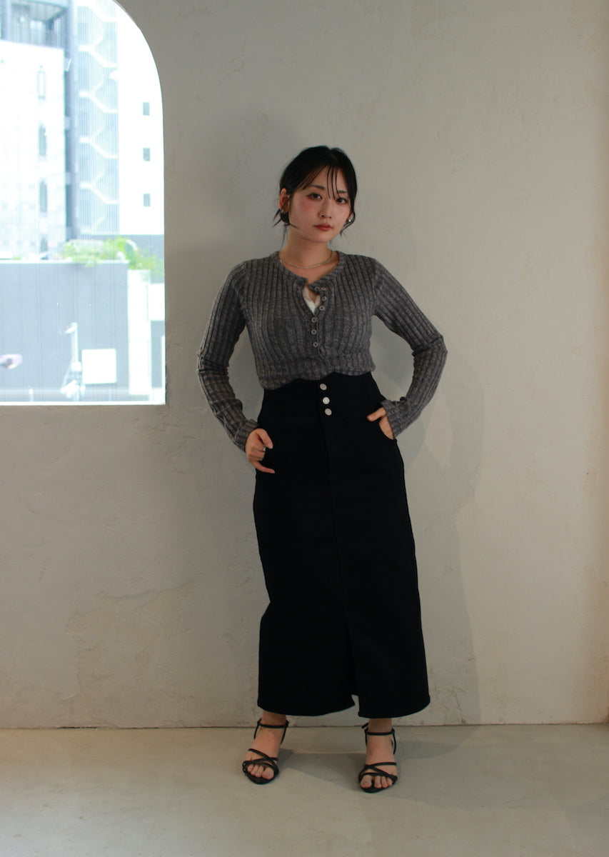 フェイクレースキャミ付トップス