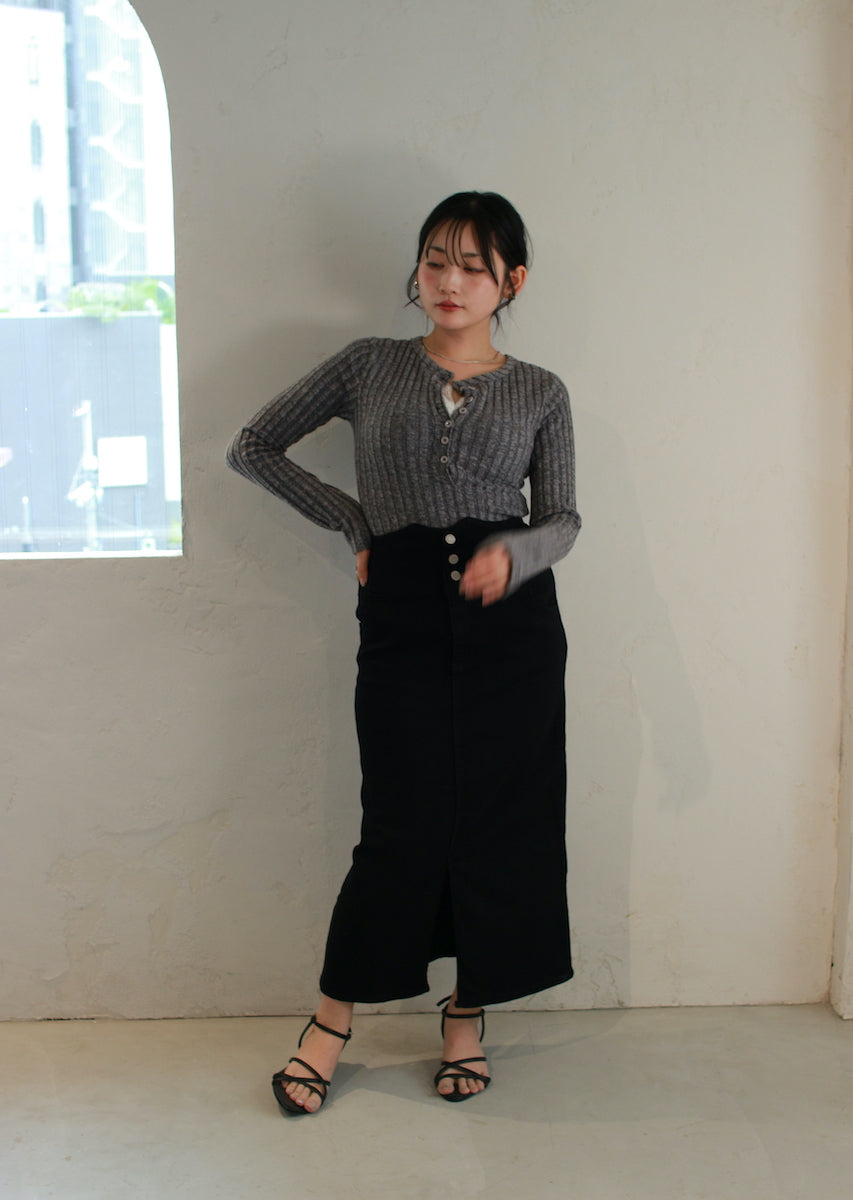 フェイクレースキャミ付トップス