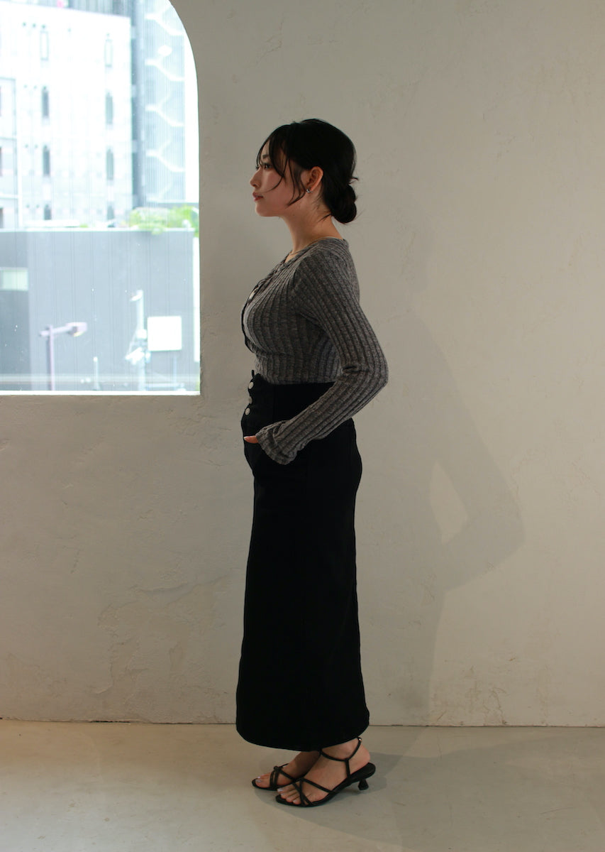 フェイクレースキャミ付トップス