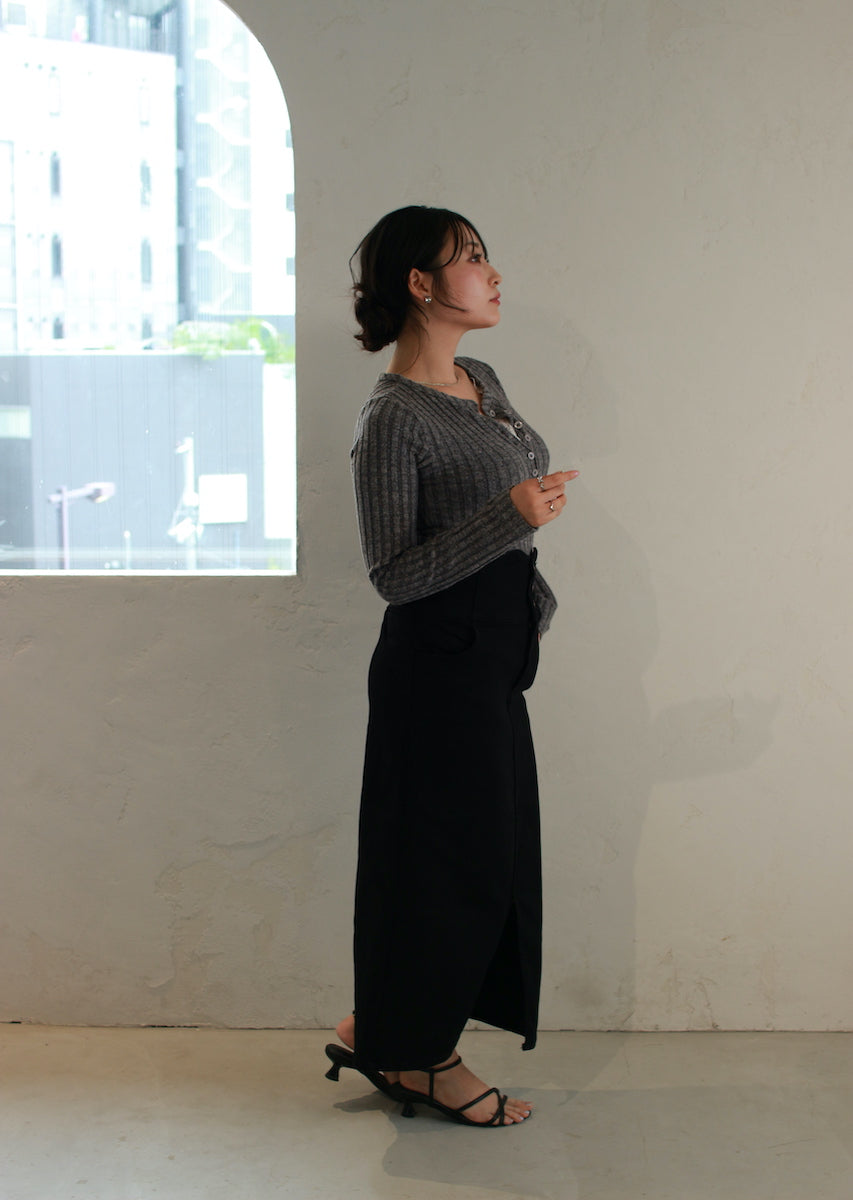 フェイクレースキャミ付トップス