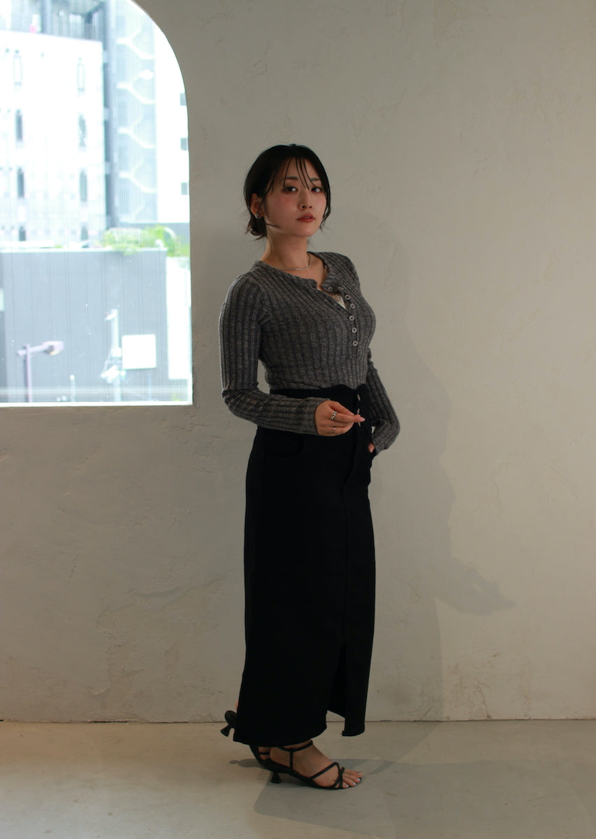 フェイクレースキャミ付トップス